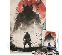 Samurai Demon Japan Jigsaw Puzzles 1000 Pieces for Adults Boost Memory Peaceful Fun Premium Cut Memorable Gift (38x26cm)