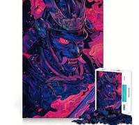 Samurai Demon Warrior Jigsaw Puzzles 1000 Pieces for Adults Strengthen Recall Calm Mind Quality Edge Warm Surprise (50x75cm)