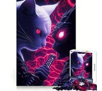 Samurai Devon Rex Cat Showdown Animal 1000 Piece Jigsaw Puzzle for Teenagers Strong Logic Toy Serene Time Clear Edge Creative Gift (38x26cm)