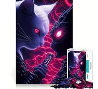 Samurai Devon Rex Cat Showdown Animal 1000 Piece Jigsaw Puzzle for Teenagers Strong Logic Toy Serene Time Clear Edge Creative Gift (38x26cm)