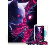 Samurai Devon Rex Cat Showdown Animal Jigsaw Puzzle 1000 Piece for Teenagers Reason Skill Toy Relaxing Fun Exact Cut (50x75cm)