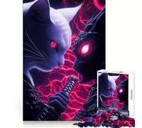 Samurai Devon Rex Cat Showdown Animal Jigsaw Puzzle 1000 Piece for Teenagers Reason Skill Toy Relaxing Fun Exact Cut (50x75cm)