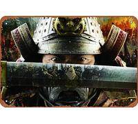 Samurai digital, Total War: Shogun 2, video games, warrior Metal Tin Sign Retro Wall Decor for Home Gate Garden Bars Restaurants Cafes Office Store Pubs Club Sign Gift 12 X 8 INCH Plaque Tin Sign