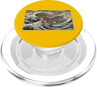 Samurai Dinosaur Big Wave Japanese Traditional Epic PopSockets PopGrip for MagSafe