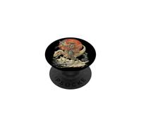 Samurai Dinosaur Warrior Velociraptor Falcon Vintage Japan PopSockets Adhesive PopGrip