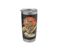Samurai Dinosaur Warrior Velociraptor Falcon Vintage Japan Stainless Steel Insulated Tumbler