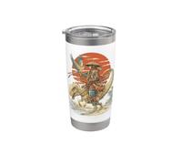 Samurai Dinosaur Warrior Velociraptor Falcon Vintage Japan Stainless Steel Insulated Tumbler