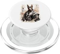 Samurai Doberman Dog Warrior. Japanese Ink Art Japan Design PopSockets PopGrip for MagSafe