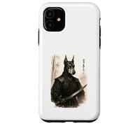 Samurai Doberman Pinscher Dog Ninja Warrior. Japanese Design Case for iPhone 11