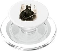Samurai Doberman Pinscher Dog Ninja Warrior. Japanese Design PopSockets PopGrip for MagSafe