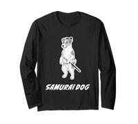 Samurai Dog Jack Russell Terrier | Funny Katana Warrior Long Sleeve T-Shirt