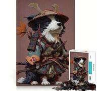 Samurai Dog Warrior Hard Jigsaw Puzzle for Adults 1000 Pieces Intellect Toy Cozy Time Quality Cut (38x52cm)