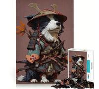 Samurai Dog Warrior Jigsaw Puzzles for Teenagers 1000 Piece Brain Workout Toy Mental Relax Art Assembly Unique Gift (50x75cm)