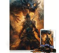 Samurai Dragon Fire Battle Jigsaw Puzzles 1000 Pieces for Adults Boost Memory Peaceful Fun Premium Cut Memorable Gift (50x75cm)