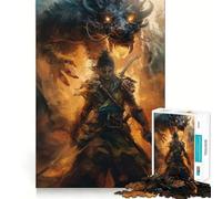 Samurai Dragon Fire Battle Jigsaw Puzzles 1000 Pieces for Adults Boost Memory Peaceful Fun Premium Cut Memorable Gift (50x75cm)