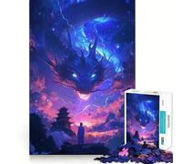 Samurai Dragon Jigsaw Puzzles 1000 Pieces for Adults Memory Gain Anxiety Relief Design Assembly Artistic Gift (38x26cm)