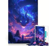 Samurai Dragon Jigsaw Puzzles for Adults 1000 Piece Strengthen Recall Casual Fun Quality Edge Stylish Gift (38x52cm)