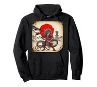 Samurai Dragon Warrior Dark Japanese Mythology Art Pullover Hoodie