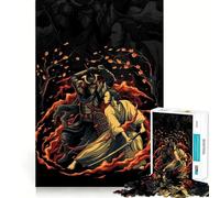 Samurai Duel in Fiery Landscape 1000 Piece Jigsaw Puzzle for Teenagers Intellect Toy Mental Relax Quality Cut (50x75cm)