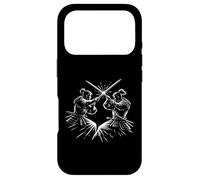 Samurai Duel Line Art Japanese Warrior Battle Scene Case for iPhone 17 Pro