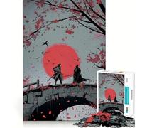 Samurai Duel Stone Bridge Jigsaw Puzzle 1000 Piece for Teenagers Reason Skill Toy Relaxing Fun Exact Cut (38x52cm)