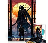 Samurai Duel Under The Setting Sun 1000 Piece Jigsaw Puzzle for Teenagers Strengthen Recall Peaceful Fun Quality Edge (50x75cm)