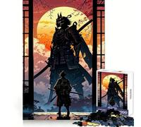Samurai Duel Under The Setting Sun Jigsaw Puzzle 1000 Piece for Teenagers Logic Sense Toy Calm Pastime Smooth Edge Premium Gift (38x26cm)