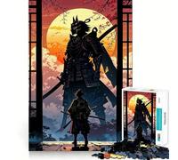 Samurai Duel Under The Setting Sun Jigsaw Puzzle 1000 Piece for Teenagers Logic Sense Toy Calm Pastime Smooth Edge Premium Gift (38x26cm)