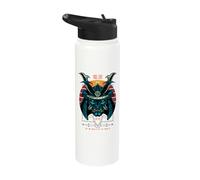 Samurai Face Strength Strength Peace Vintage Japan Stainless Steel Insulated Water Bottle