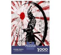 Samurai Figure Sunrise Background Jigsaw Puzzle for Adults 1000 Piece Paper Relax Home Decor Family 52x38cm/1000pcs