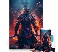 Samurai Fire 1000 Piece Jigsaw Puzzle for Adults Memory Gain Gentle Leisure Design Assembly Art Collection Piece (50x75cm)