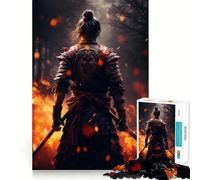 Samurai Fire 1000 Pieces Jigsaw Puzzles for Teenagers Strong Logic Toy Family Time Clear Edge Warm Surprise (38x26cm)