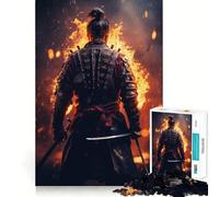 Samurai Fire Jigsaw Puzzles 1000 Pieces for Adults Boost Memory Peaceful Fun Premium Cut Memorable Gift (50x75cm)