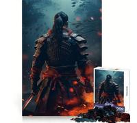 Samurai Fire Jigsaw Puzzles 1000 Pieces for Adults Memory Gain Anxiety Relief Design Assembly Artistic Gift (38x26cm)