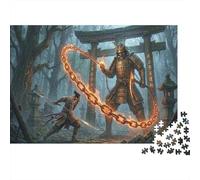 Samurai Forest Showdown 1000 Piece Jigsaw Puzzle,Premium Cardboard,Impossible Challenge,Great Gifts,Home Wall Decor,Educational Toy,Adults & Kids 14+,Stress Relief 52x38cm