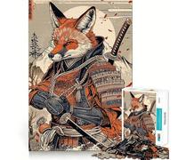 Samurai Fox 1000 Piece Jigsaw Puzzle for Teenagers Strengthen Recall Peaceful Fun Quality Edge (38x26cm)