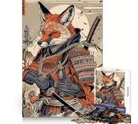 Samurai Fox 1000 Piece Jigsaw Puzzle for Teenagers Strengthen Recall Peaceful Fun Quality Edge (38x26cm)