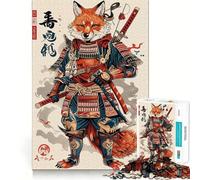 Samurai Fox 1000 Pieces Jigsaw Puzzles for Teenagers Strong Logic Toy Family Time Clear Edge Warm Surprise (38x26cm)