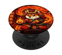 Samurai Fox Beneath the Fired PopSockets Adhesive PopGrip
