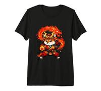 Samurai Fox Beneath the Fired Premium T-Shirt