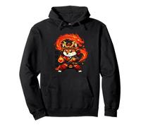 Samurai Fox Beneath the Fired Pullover Hoodie