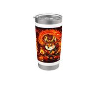 Samurai Fox Beneath the Fired Stainless Steel Insulated Tumbler