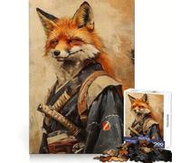 Samurai Fox Hard Jigsaw Puzzle for Adults 1000 Pieces Intellect Toy Cozy Time Quality Cut (50x75cm)
