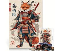 Samurai Fox Jigsaw Puzzles for Teenagers 1000 Piece Brain Workout Toy Mental Relax Art Assembly Unique Gift (50x75cm)