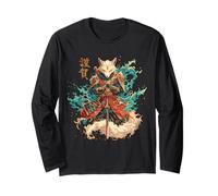Samurai Fox Warrior Japanese Spirit Animal Long Sleeve T-Shirt