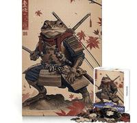 Samurai Frog 1000 Piece Jigsaw Puzzle for Adults Memory Gain Gentle Leisure Design Assembly Art Collection Piece (38x26cm)