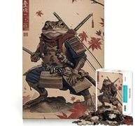 Samurai Frog 1000 Piece Jigsaw Puzzle for Adults Memory Gain Gentle Leisure Design Assembly Art Collection Piece (38x26cm)