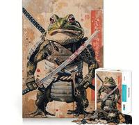 Samurai Frog 1000 Piece Jigsaw Puzzles for Adults Jigsaw Recall Boost Mental Relax Smooth Cut Birthday Gift (38x26cm)