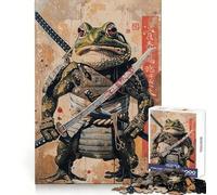 Samurai Frog 1000 Piece Jigsaw Puzzles for Adults Jigsaw Recall Boost Mental Relax Smooth Cut Birthday Gift (38x26cm)