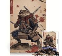 Samurai Frog 1000 Piece Jigsaw Puzzles for Teenagers Jigsaw Think Toy Together Fun Sharp Cut Art Collectible (50x75cm)